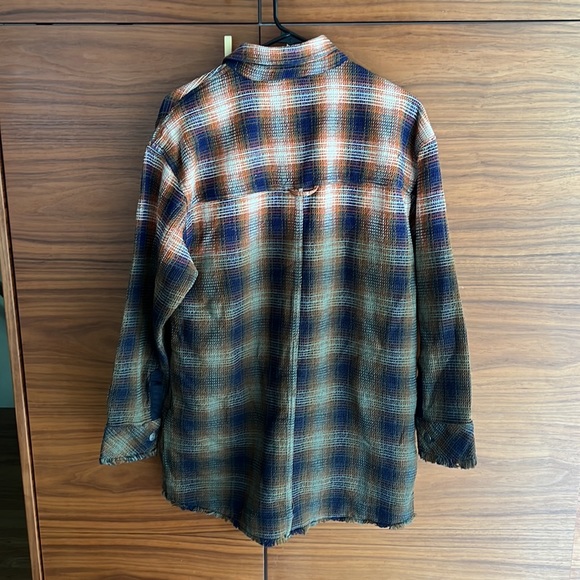 Free People anneli plaid shirt jacket shacket NWT - Picture 9 of 11